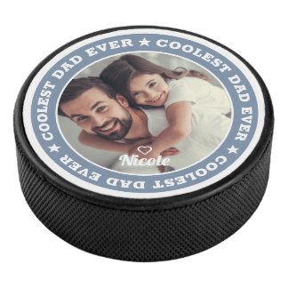 Palet De Hockey Papa le plus cool jamais Photo personnalisée moder