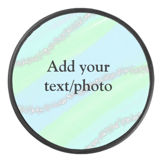 Palet De Hockey Parties scintillant rose bleu vert étincelant past (Devant)