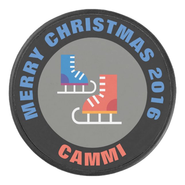 Palet De Hockey Patinage de Noël Patinage Hockey Puck (Devant)