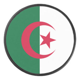 Palet De Hockey Patriotique hockeyeur avec drapeau d'Algérie