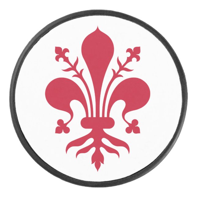 Palet De Hockey Patriotique hockeyeur avec drapeau de Florence (Devant)