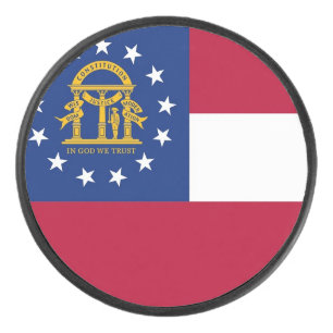 Palet De Hockey Patriotique hockeyeur avec drapeau de Géorgie