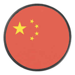 Palet De Hockey Patriotique hockeyeur avec drapeau de la Chine