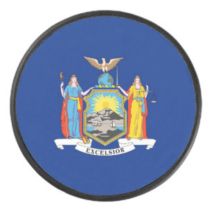 Palet De Hockey Patriotique hockeyeur avec drapeau de New York