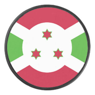 Palet De Hockey Patriotique hockeyeur avec drapeau du Burundi