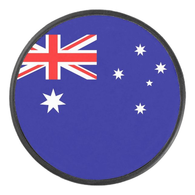 Palet De Hockey Patriotique hockeyeuse avec drapeau d'Australie (Devant)