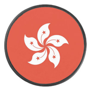 Palet De Hockey Patriotique hongkongaise avec drapeau de Hong Kong
