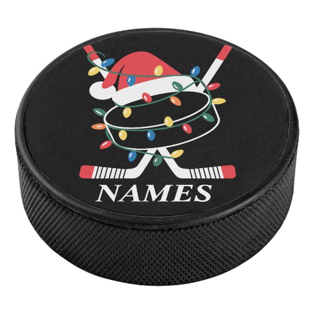 Palet De Hockey Personalized Name Christmas Hockey Xmas Santa Hat (3/4/2016 12:00:00 AM)