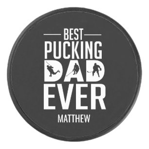 Palet De Hockey Personnalisé Meilleur Pucking Papa Joyeux Fête des