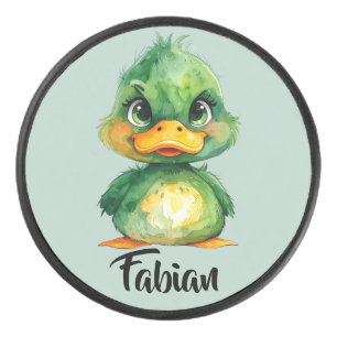 Palet De Hockey Petit canard vert