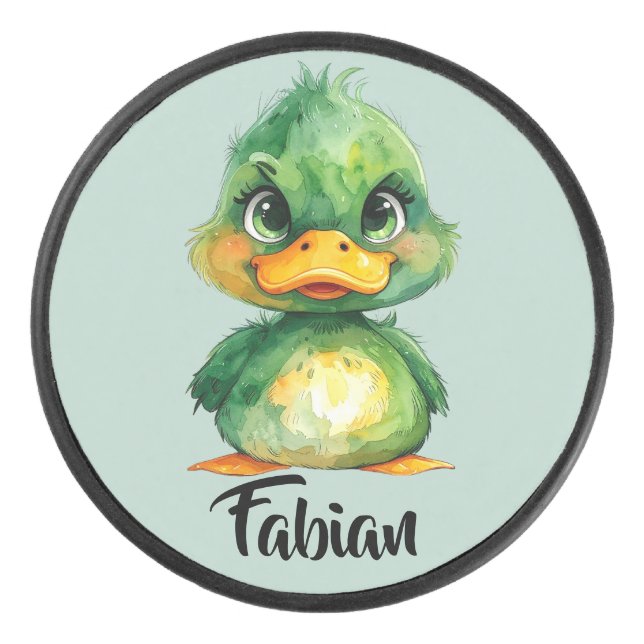Palet De Hockey Petit canard vert (Devant)