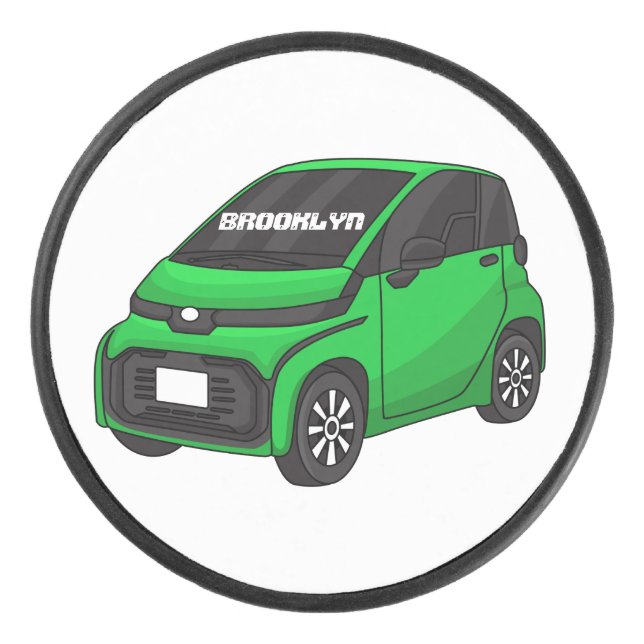 Palet De Hockey Petite voiture verte de taille micro (Devant)