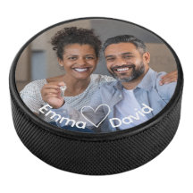 Photo de couple avec noms personnalisés Cœur d'amo
