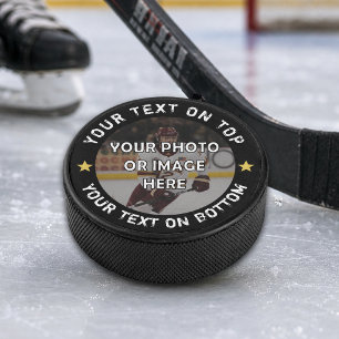 Palet De Hockey Photo personnalisé Votre texte et couleur personna