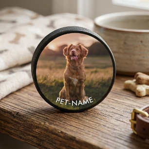 Palet De Hockey Photo personnalisée avec le nom de votre chien