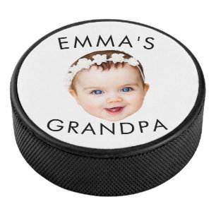 Palet De Hockey Photo personnalisée Face Maman Grand-mère Grand-pè