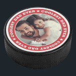 Palet De Hockey Photo personnalisée moderne de papa<br><div class="desc">Ce design simple et moderne est composé de typographie serif et d'ajouter une photo personnalisée.</div>