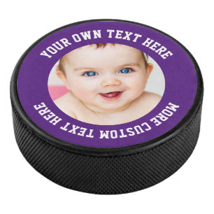 Palet De Hockey Photo personnalisée Purple