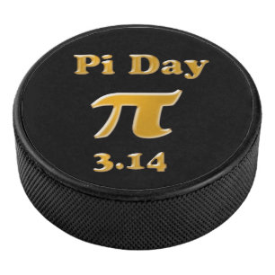 Palet De Hockey Pi Day Gold en noir
