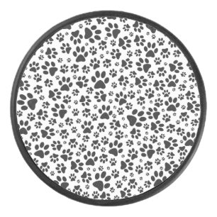Palet De Hockey Poches de chien noir et blanc Poka Dot