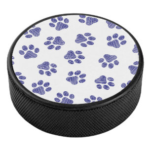 Palet De Hockey Poches de Doodle, Paws de Chien, Paws Bleus de Mar