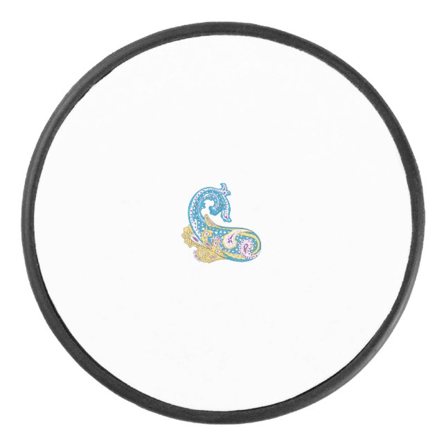 Palet De Hockey Point, Sherpa Blue, Design de sable doré (Devant)