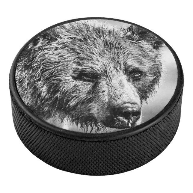 Palet De Hockey Portrait d'ours grizzli (3/4/2016 12:00:00 AM)
