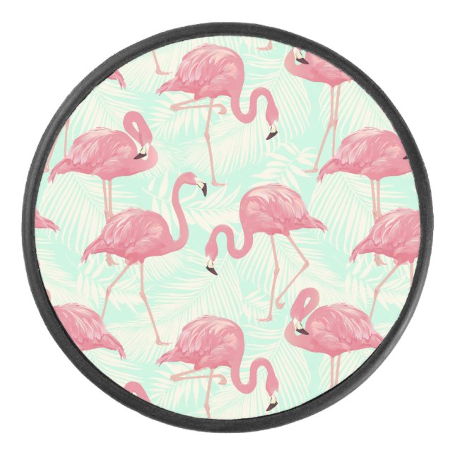 Palet De Hockey Preppy Chic Elegant Pink Flamingo Motif (Devant)