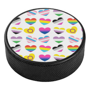 Palet De Hockey Pride Hearts Hockey Puck