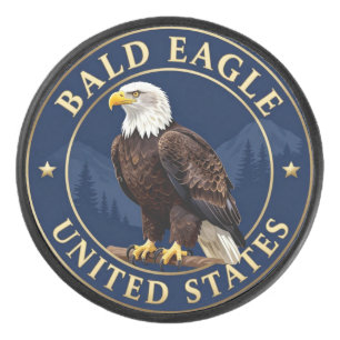 Palet De Hockey 🦅 Pygargue à tête blanche Faune des États-Unis