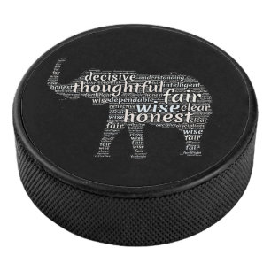 Palet De Hockey Qualités d'un nuage de mots d'éléphant
