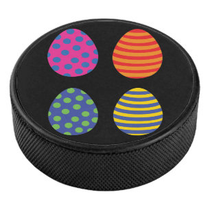 Palet De Hockey Quatre Oeufs de Pâques colorés