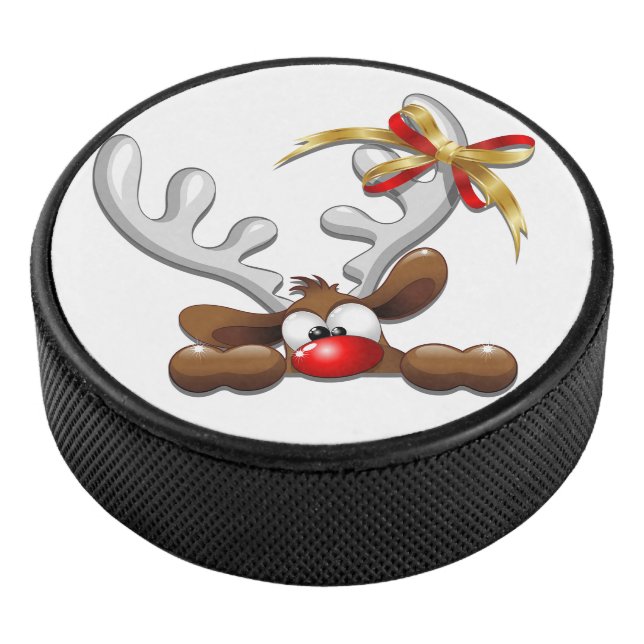 Palet De Hockey Reindeer Puzzled drôle Caractère de Noël (3/4/2016 12:00:00 AM)