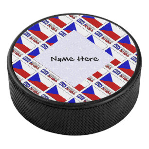 Palet De Hockey République tchèque et drapeau tchèque personnalisé