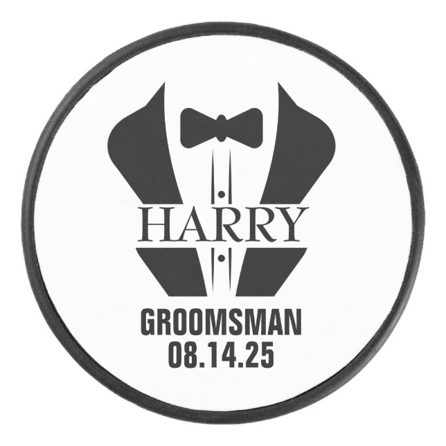 Palet De Hockey Rond de hockey personnalisé pour enterrement de vi (Devant)