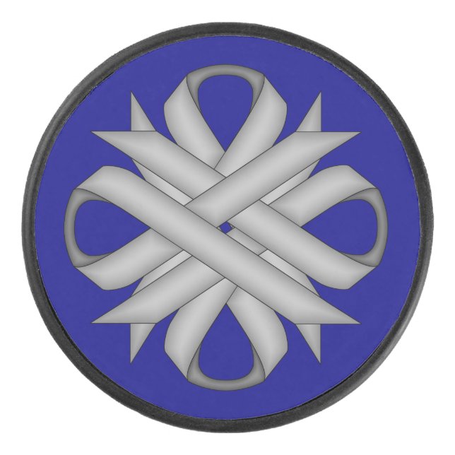 Palet De Hockey Ruban de trèfle gris par Kenneth Yoncich (Devant)