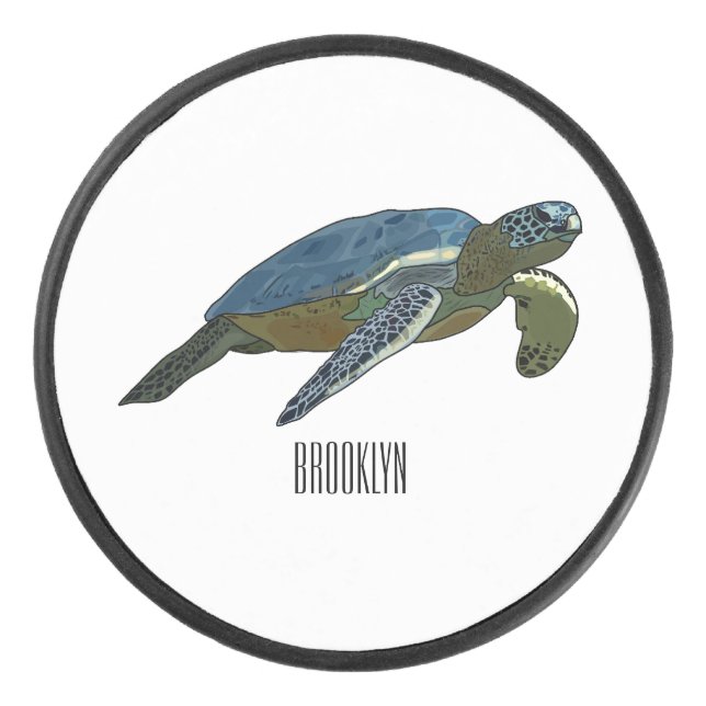 Palet De Hockey Sea turtle cartoon (Devant)