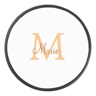 Palet De Hockey simple ajout nom monogramme orange marron thr