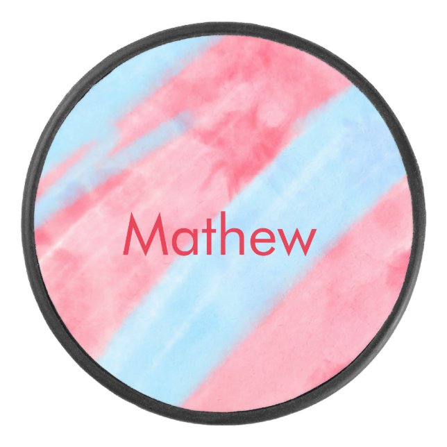 Palet De Hockey simple initial letter mongram add your name red b (Devant)