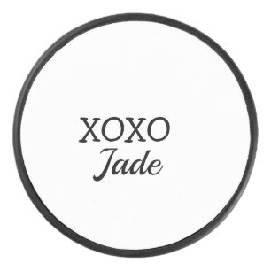 Palet De Hockey Simple minimal xoxo amour ajoutez votre texte nom