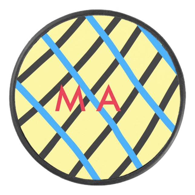 Palet De Hockey Simple monogram add your name letter man minimal t (Devant)