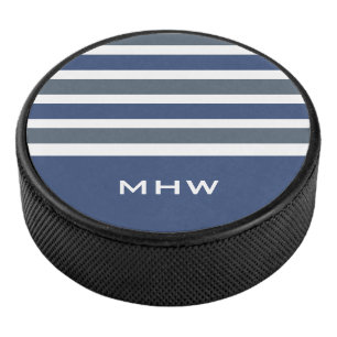 Palet De Hockey Stripes Motif personnalisé monogramme de hockey pu