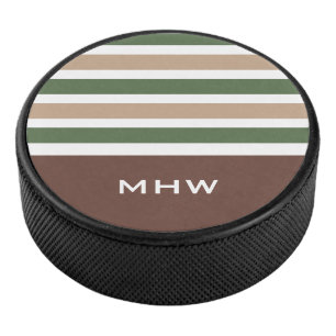 Palet De Hockey Stripes Motif personnalisé monogramme de hockey pu