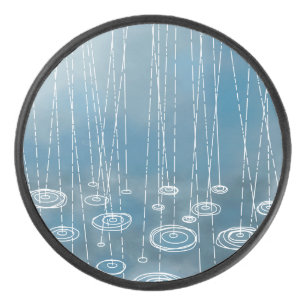 Palet De Hockey Tempête de pluie bleue