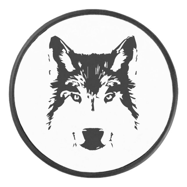 Palet De Hockey Tête de loup (Devant)