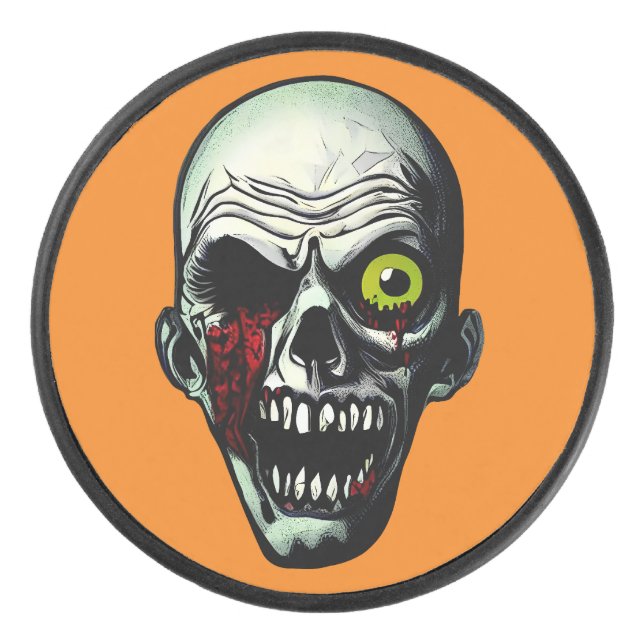 Palet De Hockey Tête de zombie (Devant)