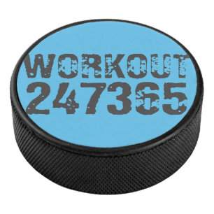 Palet De Hockey Texte usé et rayé Workout 247365 bleu