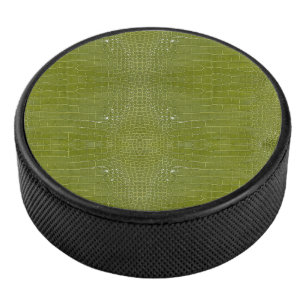 Palet De Hockey Texture de l'alligator vert citron