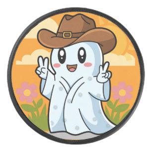 Palet De Hockey Un joli Fantôme Cowboy pour la décoration festive 