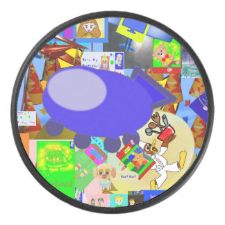 Palet De Hockey Un joyeux dessin de vaisseau spatial